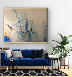 "Frozen Spirit" - (2021) - 40x50x1 inch Large Original Acrylic Abstract Painting
