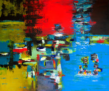 Load image into Gallery viewer, &quot;Boat&quot; - (2020) - 120x100x4cm Large Original Acrylic Abstract Painting