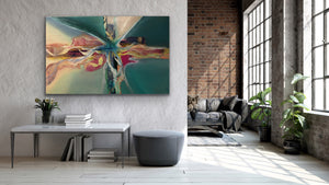 "Flowing Energy" - (2021) - 122 x 76 x 4 cm Large Original Acrylic Abstract Painting