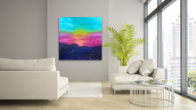 Load image into Gallery viewer, &quot;Summer Days&quot; - (2019) - 100x100x4cm Large Original Acrylic Abstract Painting