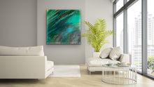 Load image into Gallery viewer, &quot;Waves&quot; - (2020) - 100x100x4cm Large Original Acrylic Abstract Painting