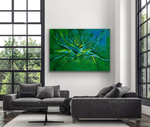 "A Splash of Energy" - (2019) - 70x100x4cm Large Original Acrylic Abstract Painting