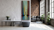 Load image into Gallery viewer, &quot;Lost City&quot; - (2020) - 50x120x2cm Large Original Acrylic Abstract Painting