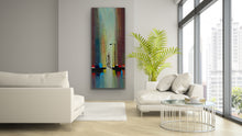 Load image into Gallery viewer, &quot;Lost City&quot; - (2020) - 50x120x2cm Large Original Acrylic Abstract Painting