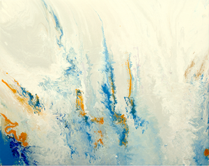 "Frozen Spirit" - (2021) - 40x50x1 inch Large Original Acrylic Abstract Painting
