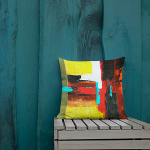 Premium Pillow with "Colours" Artwork