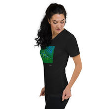 Load image into Gallery viewer, Unisex Short Sleeve V-Neck T-Shirt with &quot;A Splash of Energy&quot; Artwork