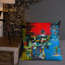 Load image into Gallery viewer, Premium Pillow with &quot;Boat&quot; Artwork