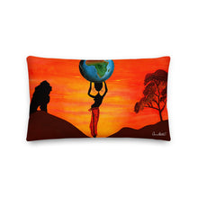 Load image into Gallery viewer, Premium Pillow with &quot;Born in Africa&quot; Artwork