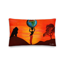 Load image into Gallery viewer, Premium Pillow with &quot;Born in Africa&quot; Artwork