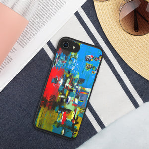 Biodegradable iPhone case with "Boat" Artwork