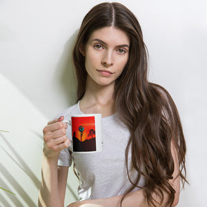 Mug with "Born in Africa" artwork