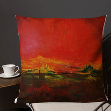 Load image into Gallery viewer, Premium Pillow with &quot;World on Fire&quot; Artwork