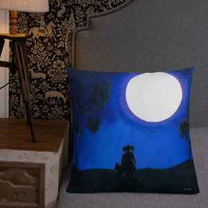 Premium Pillow with "A Girl with a Dream" Artwork