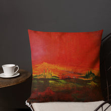 Load image into Gallery viewer, Premium Pillow with &quot;World on Fire&quot; Artwork