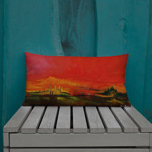 Premium Pillow with "World on Fire" Artwork