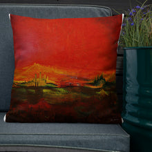 Load image into Gallery viewer, Premium Pillow with &quot;World on Fire&quot; Artwork