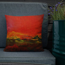 Load image into Gallery viewer, Premium Pillow with &quot;World on Fire&quot; Artwork