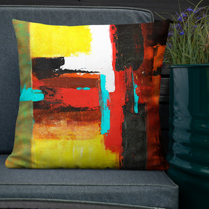 Premium Pillow with "Colours" Artwork