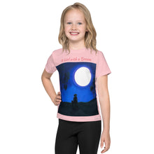 Load image into Gallery viewer, Kids T-Shirt with &quot;A Girl with a Dream&quot; Artwork