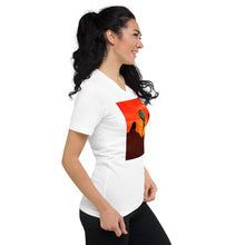 Load image into Gallery viewer, Unisex Short Sleeve V-Neck T-Shirt with &quot;Born in Africa&quot; Artwork