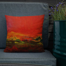 Load image into Gallery viewer, Premium Pillow with &quot;World on Fire&quot; Artwork