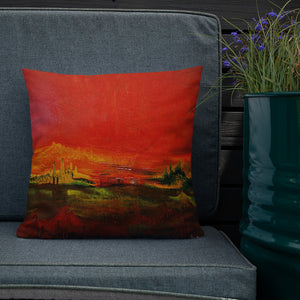 Premium Pillow with "World on Fire" Artwork