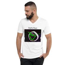 Load image into Gallery viewer, Unisex Short Sleeve V-Neck T-Shirt with &quot;Truth is Power&quot; Artwork with Title