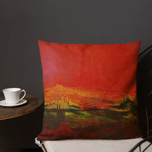 Load image into Gallery viewer, Premium Pillow with &quot;World on Fire&quot; Artwork