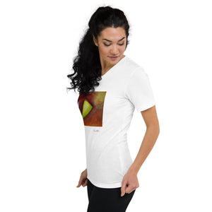 Unisex Short Sleeve V-Neck T-Shirt with "The Eye" Artwork