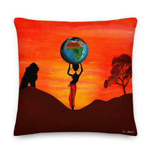 Load image into Gallery viewer, Premium Pillow with &quot;Born in Africa&quot; Artwork