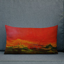 Load image into Gallery viewer, Premium Pillow with &quot;World on Fire&quot; Artwork