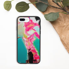 Load image into Gallery viewer, Biodegradable iPhone case with &quot;Island of Happiness&quot; Artwork