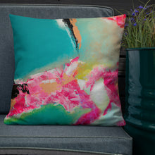 Load image into Gallery viewer, Premium Pillow with &quot;Island of Happiness&quot; Artwork