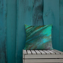 Load image into Gallery viewer, Premium Pillow with &quot;Waves&quot; Artwork