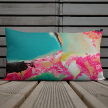 Load image into Gallery viewer, Premium Pillow with &quot;Island of Happiness&quot; Artwork