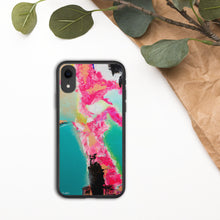 Load image into Gallery viewer, Biodegradable iPhone case with &quot;Island of Happiness&quot; Artwork