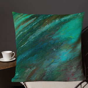 Premium Pillow with "Waves" Artwork