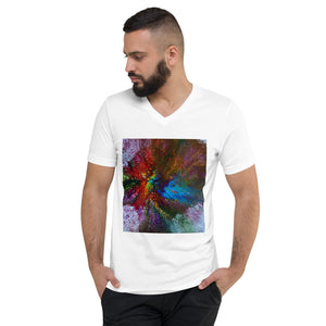 Unisex Short Sleeve V-Neck T-Shirt with "Life" Artwork