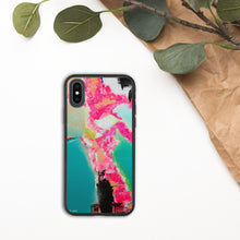 Load image into Gallery viewer, Biodegradable iPhone case with &quot;Island of Happiness&quot; Artwork