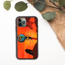 Load image into Gallery viewer, Biodegradable iPhone case with &quot;Born in Africa&quot; artwork