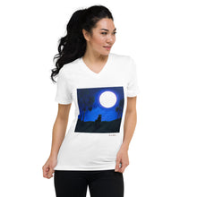 Load image into Gallery viewer, Unisex Short Sleeve V-Neck T-Shirt with &quot;A Girl and a Dream&quot; Artwork