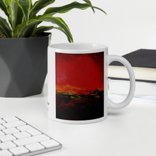 Load image into Gallery viewer, Coffee Mug with &quot;World on Fire&quot; Artwork