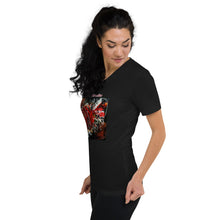 Load image into Gallery viewer, Unisex Short Sleeve V-Neck T-Shirt with &quot;Extreme Attraction&quot; Artwork