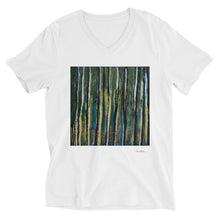 Load image into Gallery viewer, Unisex Short Sleeve V-Neck T-Shirt with &quot;Forest&quot; Artwork