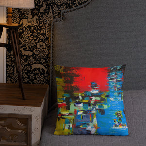 Premium Pillow with "Boat" Artwork