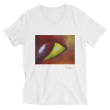 Load image into Gallery viewer, Unisex Short Sleeve V-Neck T-Shirt with &quot;The Eye&quot; Artwork