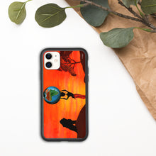 Load image into Gallery viewer, Biodegradable iPhone case with &quot;Born in Africa&quot; artwork