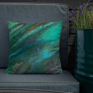 Premium Pillow with "Waves" Artwork