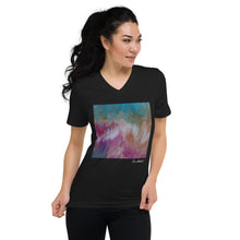 Load image into Gallery viewer, Unisex Short Sleeve V-Neck T-Shirt with &quot;Spring&quot; Artwork